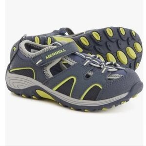 Merrell Hydro H20 Hiker Leather Blue and Lime Sandals